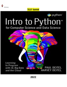 Test Bank for Intro to Python for Computer Science & Data Science-Learning to Program 1E by Paul Deitel & Harvey Deitel thumbnail