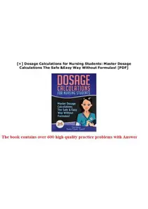 Dosage Calculations for Nursing_Master Dosage Calculations the safe & easy way Without Formulas thumbnail
