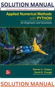 SOLUTIONS MANUAL for Applied Numerical Methods with Python for Engineers and Scientists, 1st Edition by Steven Chapra & David Clough thumbnail