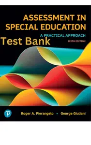 Test Bank -Assessment in Special Education-A Practical Approach 6th Edition by Roger A. Pierangelo & George A. Giuliani thumbnail
