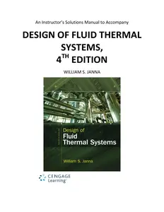 Instructors Solution Manual for Design of Fluid Thermal Systems 4th Edition by William Janna thumbnail
