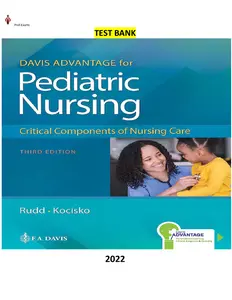 Test Bank for Davis Advantage for Pediatric Nursing Critical Components of Nursing Care 3E by Diane Rudd & Kathryn Kocisko II thumbnail
