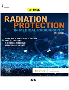 Test Bank for Radiation Protection in Medical Radiography 9th Edition by Mary Alice Statkiewicz Sherer , Paula J. Visconti, E. Russell Ritenour & Kelli Welch Haynes thumbnail