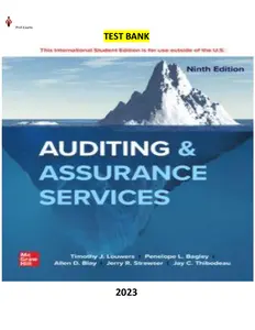 Auditing & Assurance Services 9th Edition by Timothy J. Louwers, Robert J. Ramsay, David Sinason, and Jerry R. Strawser-TB thumbnail