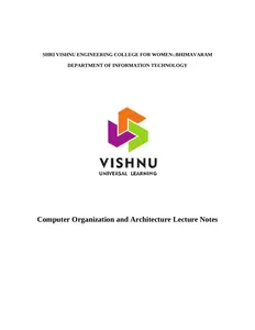 COMPUTER ORGANIZATION AND ARCHITECTURE NOTES thumbnail