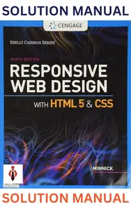 Solutions for Responsive Web Design with HTML 5 & CSS, 9th Edition by Jessica Minnick - Complete thumbnail
