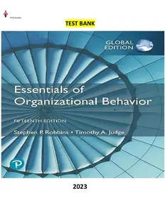 Test Bank- Essentials of Organizational Behavior, 15th Edition by Stephen Robbins & Timothy Judge thumbnail