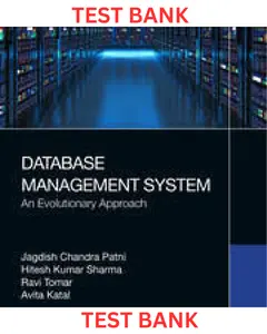 TEST BANK for Database Management System: An Evolutionary Approach 1st Edition by Jagdish Patni, Hitesh Sharma, Ravi Tomar & Avita Katal thumbnail