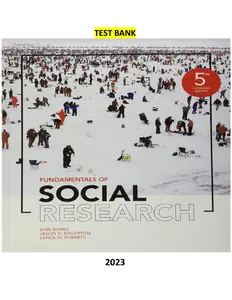 Fundamentals of Social Research 5th Edition by Lance Roberts, Earl Babbie & Jason Edgerton-TB thumbnail