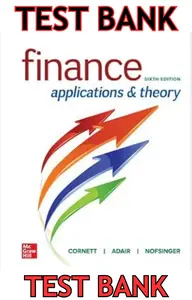 TEST BANK for Finance: Applications and Theory 6th Edition by Marcia Cornett, Troy Adair & John Nofsinger thumbnail