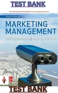 Test Bank for ISE Marketing Management 4th Edition by Greg Marshall & Mark Johnston thumbnail