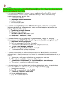 SOLVED-ATI Learning System - Adult Med-Surg Critical Care-Complete Practice  Questions & Answers Updated for 2023 thumbnail