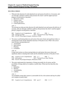 Qs - Test Bank for Medical Surgical Nursing 7E by Linton  & Matteson thumbnail