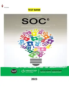 SOC - introduction to Sociology- 6th Edition by Nijole V. Benokraitis -TB thumbnail