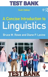 Test Bank for A Concise Introduction to Linguistics 3rd Edition by Bruce Rowe & Diane Levine thumbnail