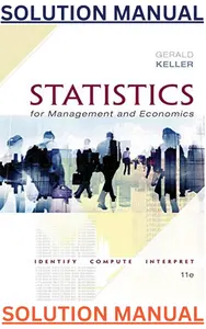 SOLUTIONS MANUAL for Statistics for Management and Economics 11th Edition by Gerald Keller thumbnail