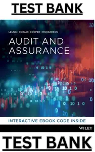 Test Bank for Audit and Assurance Services 1st Edition by Philomena Leung, Paul Coram, Barry Cooper & Peter Richardson thumbnail