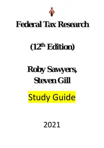 Test Bank - Accounting - Federal Tax Research 12th Edition by Roby Sawyers, Steven Gill thumbnail