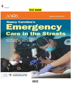 Nancy Caroline_s Emergency Care in the Streets 9th Edition by American Academy of Orthopaedic Surgeons (AAOS)  - Complete, Elaborated and Latest(Test Bank) thumbnail