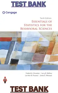 TEST BANK for Essentials of Statistics for the Behavioral Sciences 10th Edition by Frederick Gravetter, Larry Wallnau & Lori Ann Forzano thumbnail