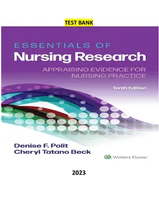 Test Bank for Essentials of Nursing Research_Appraising Evidence for Nursing Practice 10E by Polit thumbnail
