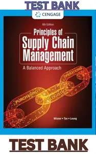 TEST BANK for Principles of Supply Chain Management: A Balanced Approach 6th Edition by Joel Wisner,Keah-Choon Tan & Keong Leong thumbnail