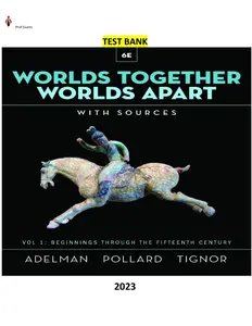 Test Bank for Worlds Together,Worlds Apart_A History of the World 6E.by Adelman,Pollard & Tignor thumbnail