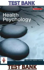 TEST BANK for Health Psychology, 6th Canadian Edition by Shelley Taylor thumbnail