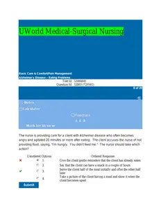 Questions - Test Bank for UWorld Medical Surgical Nursing Compilation thumbnail