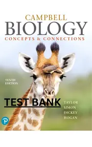 Test Bank for Campbell Biology_Concepts & Connections 10th Edition by  Taylor, Simon,  Dickey, Hogan & Reece - Complete thumbnail