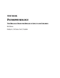 Cover - Test Bank for Pathophysiology as a Biological Basisi for Disease 8th Edition by McCance thumbnail