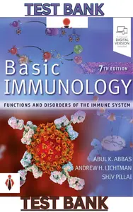 Test Bank for Basic Immunology_Functions & Disorders of the Immune System 7th Edition by Abbas & Litchman thumbnail