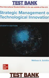 TEST BANK for Strategic Management of Technological Innovation ISE 7th Edition by Melissa Schilling thumbnail