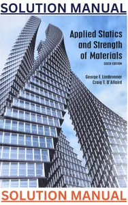 SOLUTIONS MANUAL for Applied Statics and Strength of Materials 6th Edition by George Limbrunner, Craig D'Allaird & Leonard Spiegel thumbnail