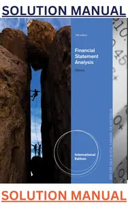 Solution Manual for Financial Statement Analysis 13th Edition by Charles Gibson thumbnail