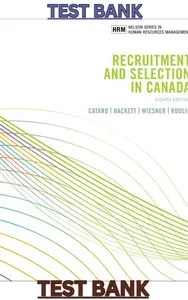 TEST BANK for Recruitment and Selection in Canada, 8th Edition by Victor Catano, Rick Hackett, William Wiesner, Nicolas Roulin & Monica Belcourt thumbnail