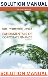 Solutions Manual for Fundamentals of Corporate Finance 10E by Bradford Jordan, Stephen Ross & Randolph Westerfield - Complete thumbnail