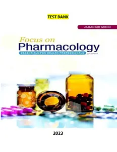 Focus on Pharmacology-Essentials for Health Professionals 3rd Edition by Jahangir Moini -TB thumbnail
