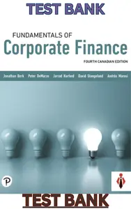 Test Bank for Fundamentals of Corporate Finance, 4CE by  Berk_DeMarzo_Stangeland et al. - Updated thumbnail