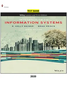 COMPLETE - Elaborated Test Bank for Introduction to Information Systems- Supporting and Transforming business,9Ed.by Brad Prince & R. Kelly Rainer thumbnail