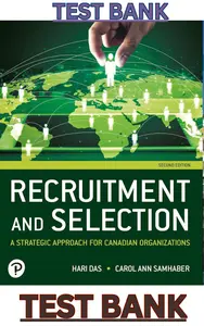 TEST BANK for Recruitment and Selection: A Strategic Approach for Canadian Organizations 2nd Edition by Carol Samhaber & Hari Das thumbnail