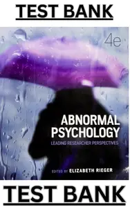 Test Bank for Abnormal Psychology 4th Edition by Elizabeth Rieger thumbnail