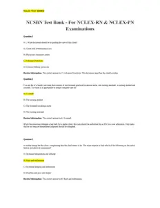 Test Bank - 2021 Updated-NCLEX-RN & NCLEX-PN  by NCSBN thumbnail