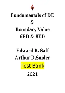 Instructors Solution Manual for Fundamentals of D.E & Boundary Value 6th & 8th Edition by Edward Saff & Arthur Snider thumbnail