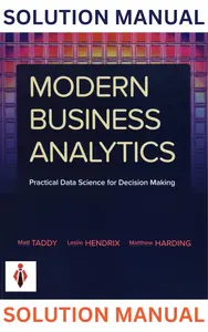 Solution Manual for Modern Business Analytics 1E by Matt Taddy,Leslie Hendrix & Matthew Harding thumbnail
