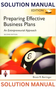 Solution Manual for Preparing Effective Business Plans_An Entrepreneurial Approach 2GE by Barringer - Full thumbnail