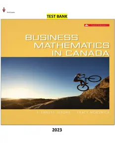 Business Mathematics In Canada 10th Edition by F. Ernest Jerome & Tracy Worswick- TB thumbnail