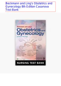 FULL - Elaborated Test bank for Beckmann and Ling_s Obstetrics and Gynecology 8Ed.by Dr. Robert Casanova thumbnail