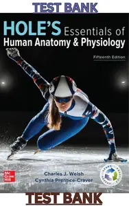 TEST BANK for Hole's Essentials of Human Anatomy & Physiology 15th by Charles Welsh & Cynthia Prentice-Craver thumbnail
