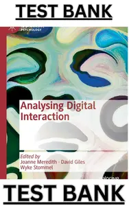 Test bank for Analysing Digital Interaction, 1st Edition by Joanne Meredith thumbnail